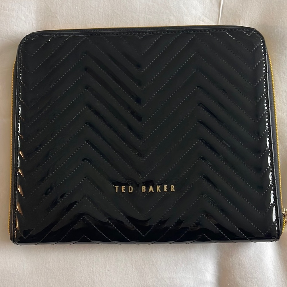 Ted Baker black iPad case with gold hardware
